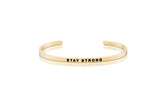MantraBand Stay Strong Gold Bangle